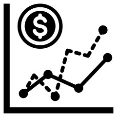 Forecast Prediction Glyph Icon