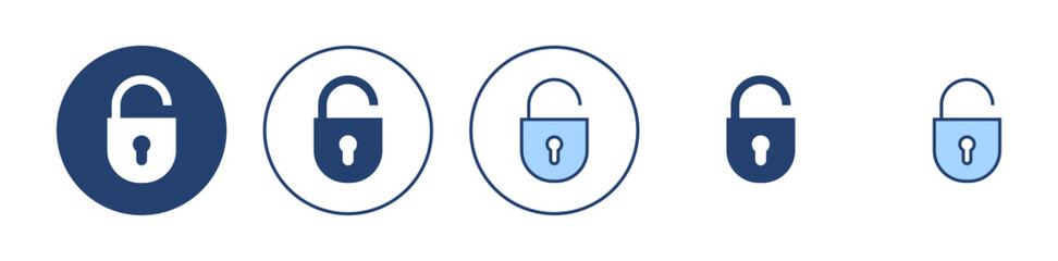 Unlock icon vector. Unlock sign and symbol. unlocked padlock icon