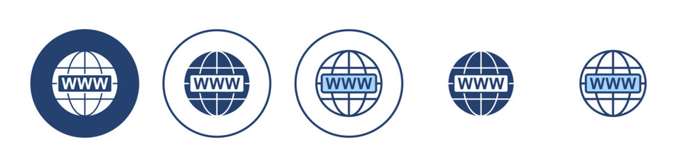 Web icon vector. go to web sign and symbol. web click icon. Global search icon