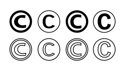 Copyright icon vector. copyright symbol