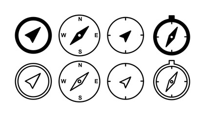Compass icon vector. navigation icon