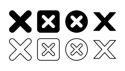 Close vector icon. Delete icon. remove, cancel, exit symbol.