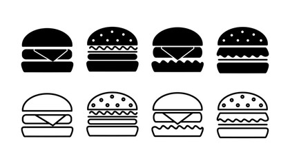 Burger icon vector. hamburger logo icon. fast food icon