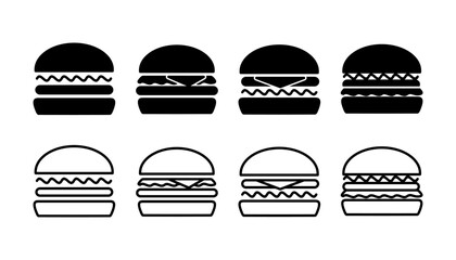 Burger icon vector. hamburger logo icon. fast food icon