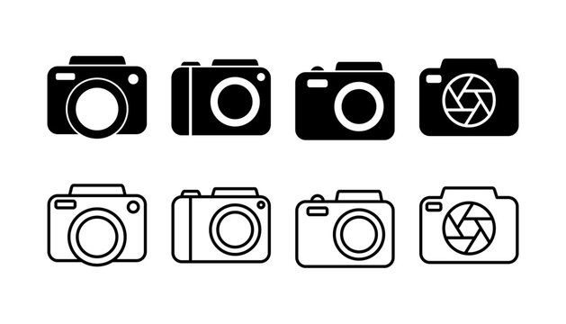 Camera Icon in trendy flat style isolated. Camera symbol web site design