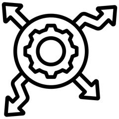 Uncertainty Outline Icon