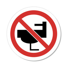 ISO Prohibition Circular Sign: No Dumping In Sink Symbol