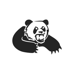 Panda Logo template Isolated. Brand Identity. Icon Abstract Vector graphic