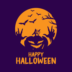 vector halloween background illustration