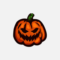 vector halloween pumpkin vector icon illustration