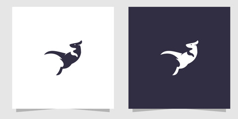 kangaroo logo design vector