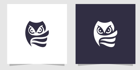 owl logo design vector