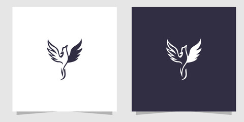 phoenix logo design - obrazy, fototapety, plakaty