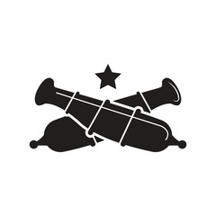 Canon Logo, Vector War Weapon Army Artillery, Icon Design