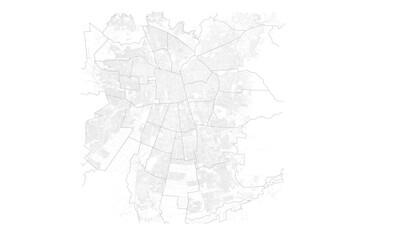 Mapa en vectores del Gran Santiago, Region Metropolitana, Chile  © roodrigos