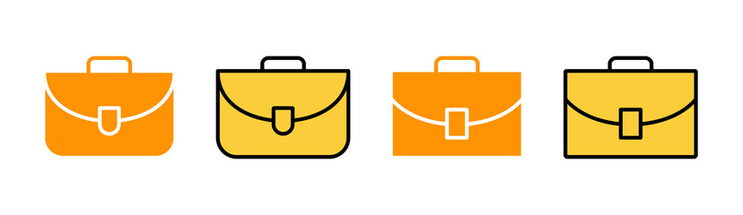 Briefcase icon set for web and mobile app. suitcase sign and symbol. luggage symbol.