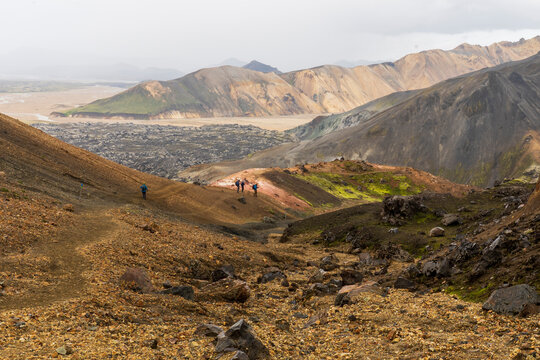 Landmannalaugar, a location in Iceland's Fjallabak Nature Reserve in the Highlands. The area is  largely known for its natural geothermal hot springs and surrounding landscape. 