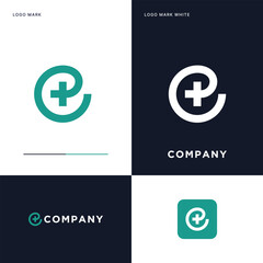 E Medical Logo Vector Icon Illustration Design