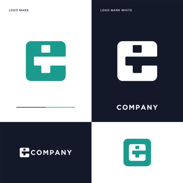E Medical Logo Vector Icon Illustration Design