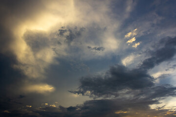 apocalyse sky and clouds at sunset
