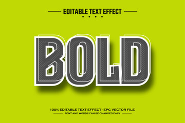 Bold 3D editable text effect template