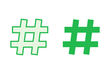 Hashtag icon set. hashtag symbol