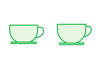 Coffee cup icon set. cup a coffee icon vector.