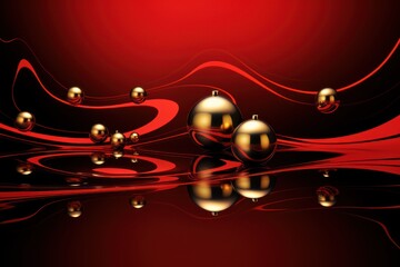 Obraz premium Christmas backgrounds don't have to be boring—let's infuse them with vibrant cheer, flowing forms and unique festive flair.