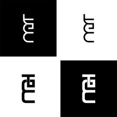 tec typography letter monogram logo design set