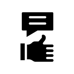 feedback glyph icon illustration vector graphic. Simple element illustration vector graphic, suitable for app, websites, and presentations isolated on white background