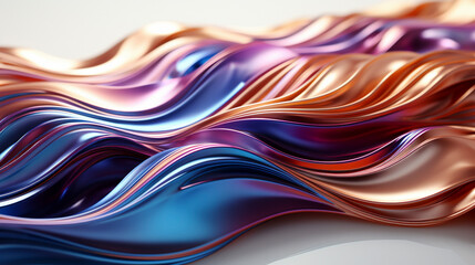 AI art shining wavy paint  　輝く波状のペイント