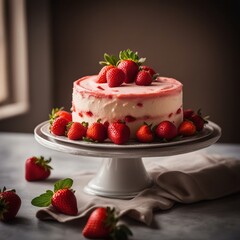 cake with strawberries