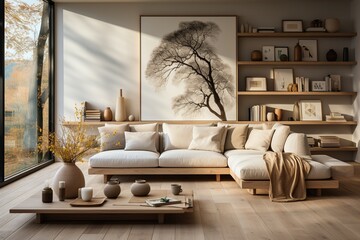 Modern living room interior in and comfortable atmosphere.