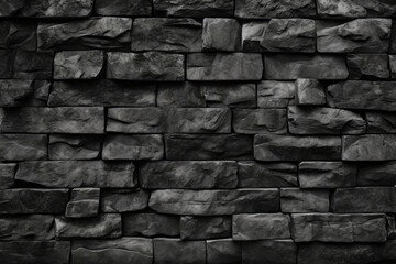 A black and white stone wall