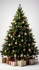Fototapeta na wymiar Christmas tree and gifts, Generative AI