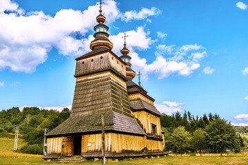 The Church of Cosmas and Damian was built in 1778-1782 on the site of the previous one, which stood for 275 years, using materials from the old church, Krempna, Poland.