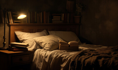 Bedroom, shelf, bedside