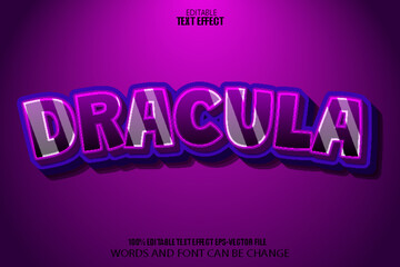 Dracula Editable Text Effect Cartoon Style