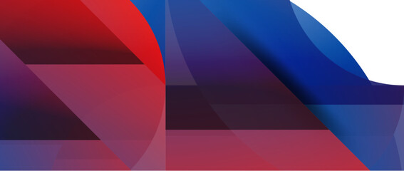 Fototapeta premium Geometric fusion - abstract harmony of triangles and circles in minimalist background design. Shapes and lines design for wallpaper, banner, background, landing page, wall art, invitation, prints