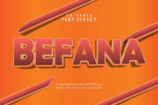 Befana editable text effect 3 dimension emboss modern style