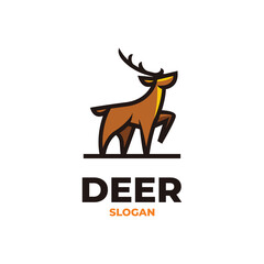 deer modern logo vector