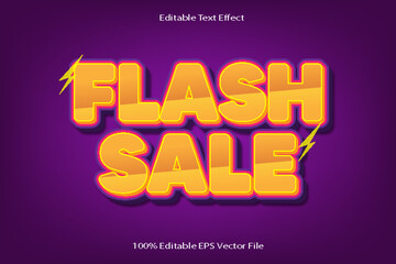 Flash Sale Editable Text Effect 3d Emboss Cartoon Gradient Style