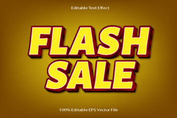 Naklejka na ściany i meble Flash Sale Editable Text Effect 3d Emboss Cartoon Gradient Style