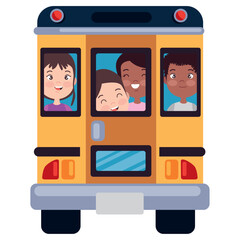 students bus isolated