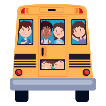 students bus illustration