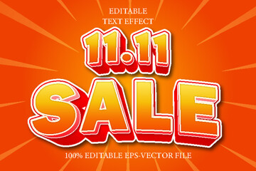 11.11 Sale Editable 3D Comic Style