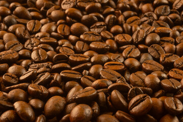 Freshly Roasted Coffee Beans Background Isolated