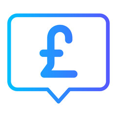 Obraz premium pound gradient icon
