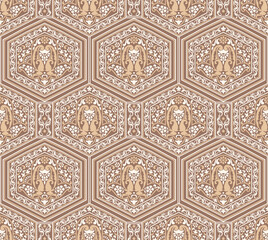 Traditional Asian silky paisley pattern design