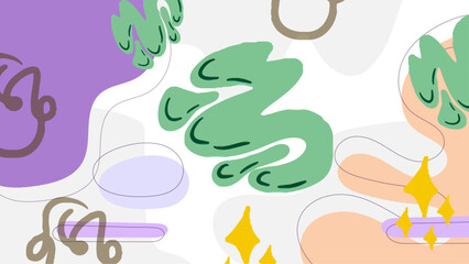 Vector abstract organic background colorful with elements